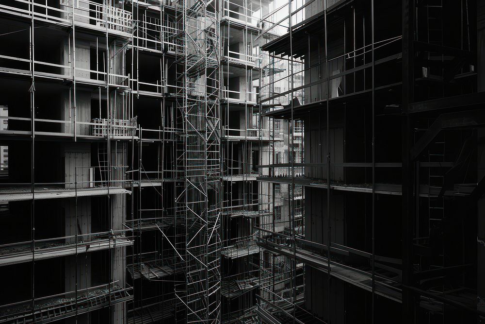 Building construction architecture scaffolding technology.