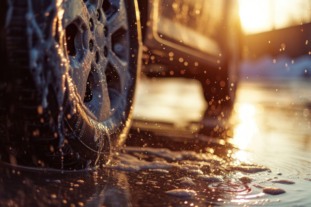 Washing car wheel vehicle light tire.