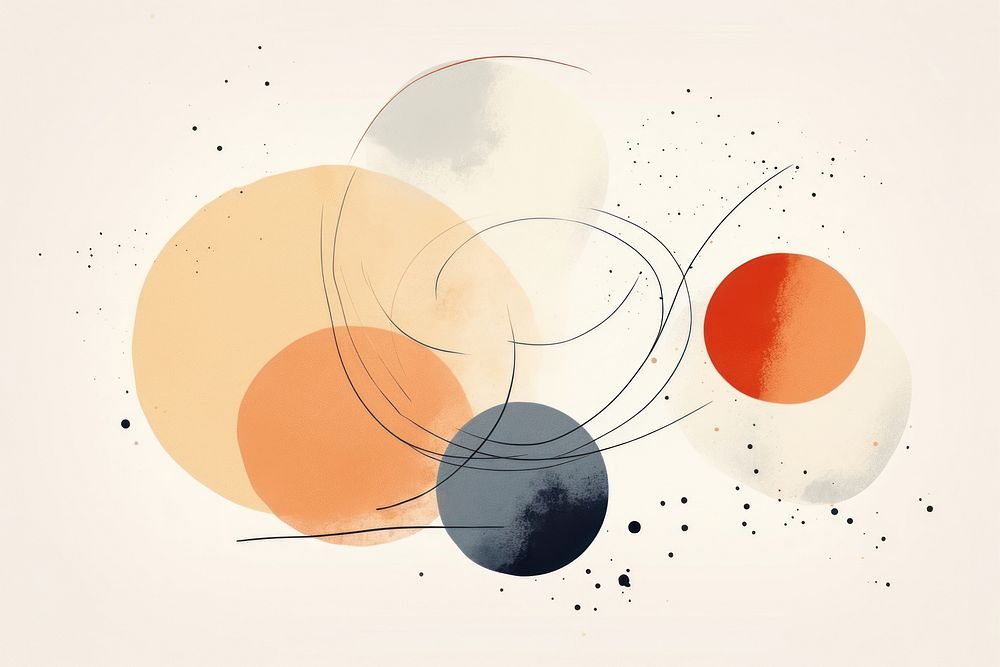 Circle abstract shape backgrounds line art.