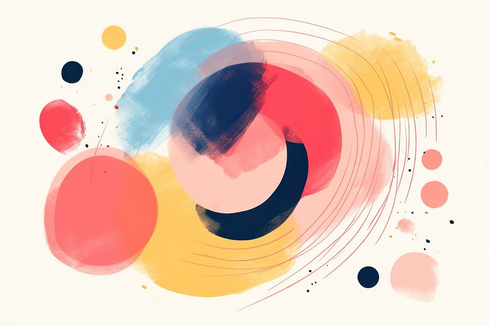 Circle abstract shape backgrounds painting line.