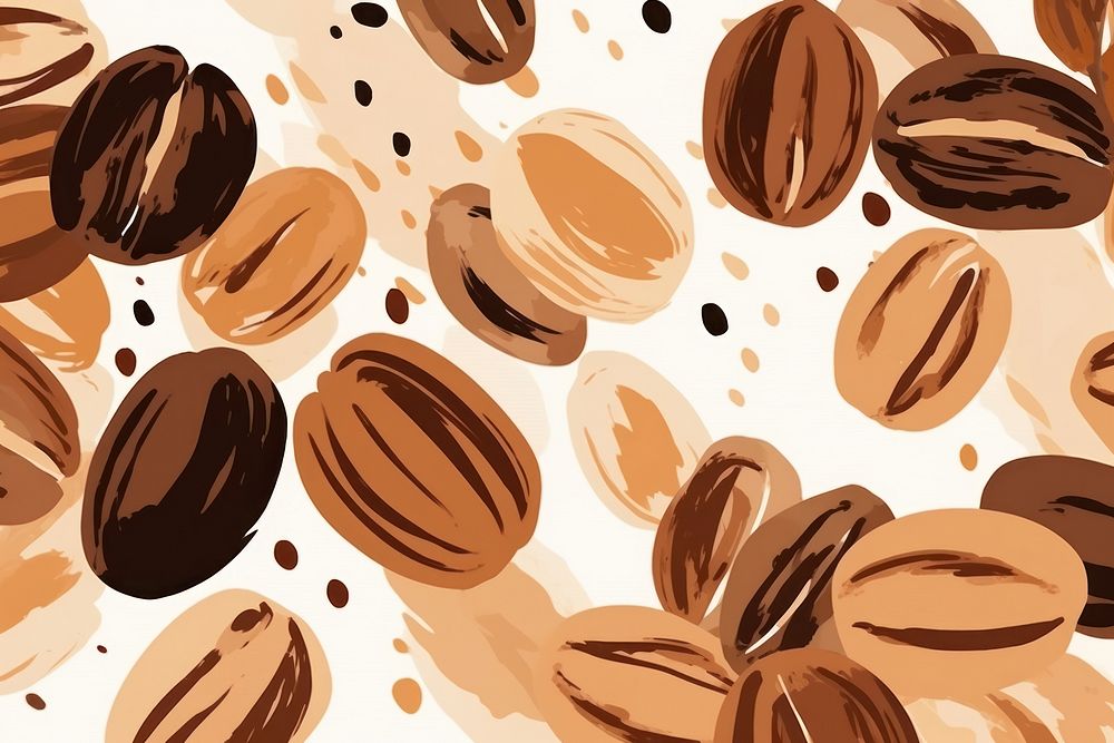 Coffee beans abstract shape backgrounds seed refreshment.