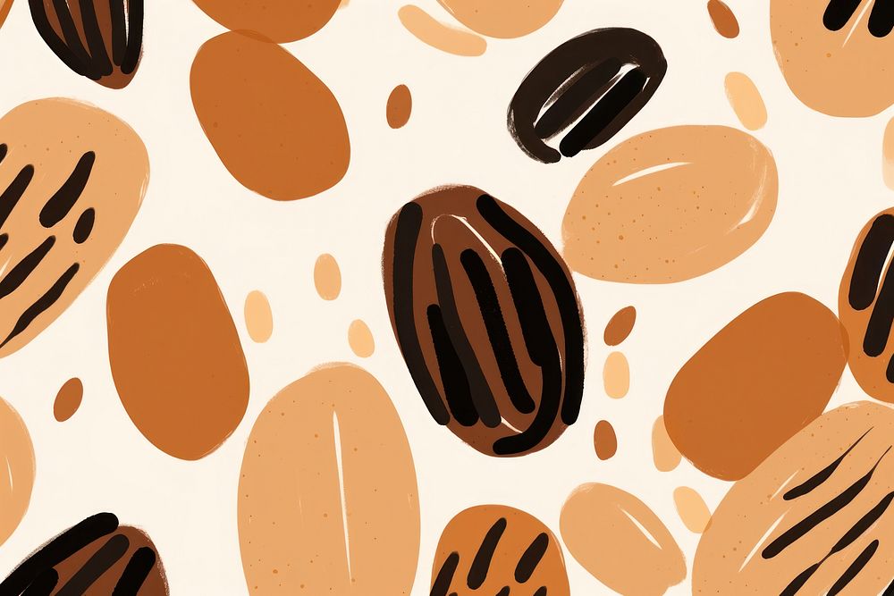 Coffee beans abstract shape backgrounds pattern line.