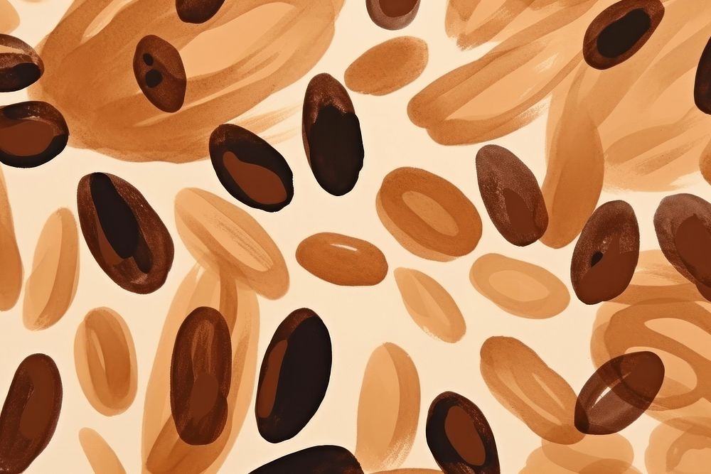 Coffee beans abstract shape backgrounds wood seed.