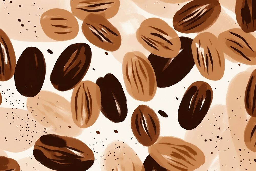Coffee beans abstract shape backgrounds food seed.
