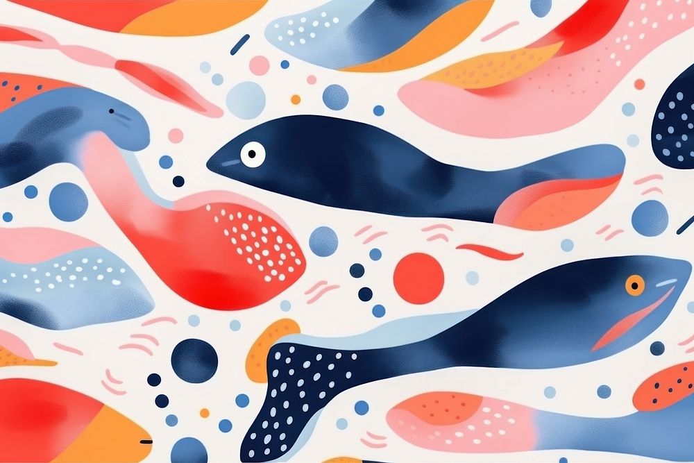 Fish abstract shape backgrounds pattern line.