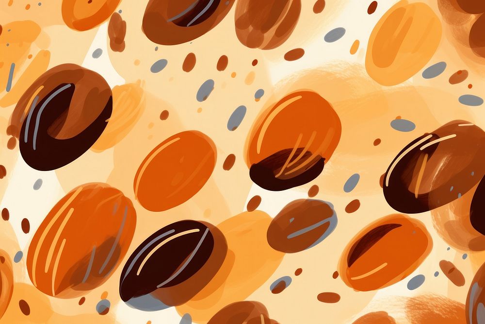 Memphis coffee beans abstract shape backgrounds food repetition.