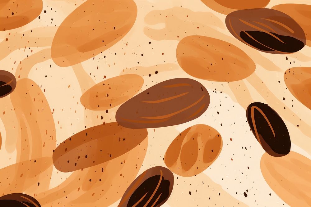 Memphis coffee beans abstract shape backgrounds abundance outdoors.
