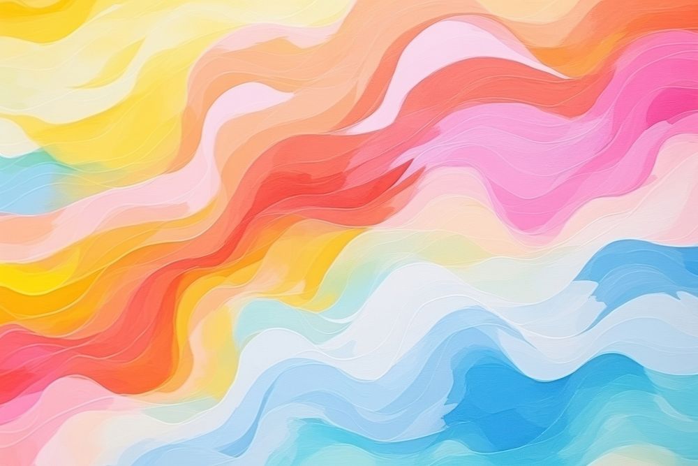 Rainbow abstract shape backgrounds painting line.
