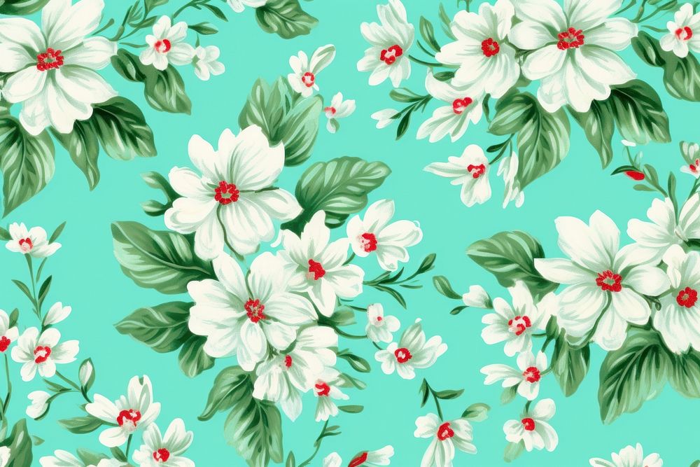 Cute flowery green background backgrounds pattern plant.