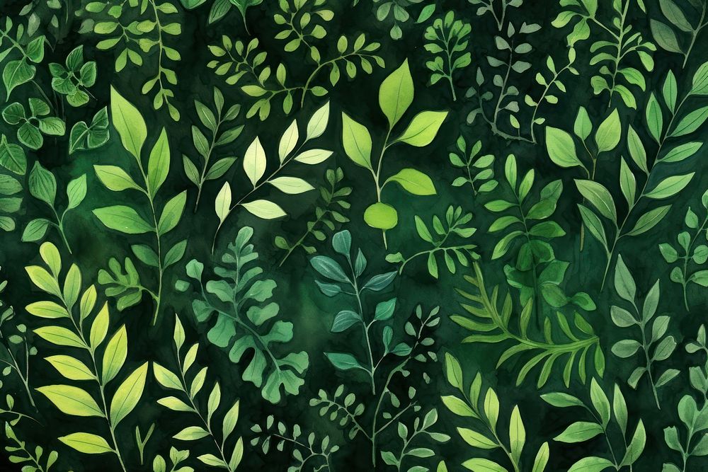 Cute leafy green background backgrounds pattern nature.