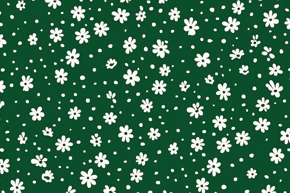 Cute simple abstract white specks on green background backgrounds pattern snowflake.