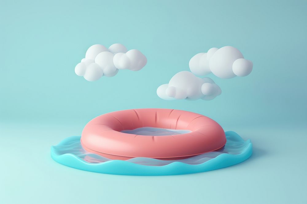 Sea inflatable floating balloon.