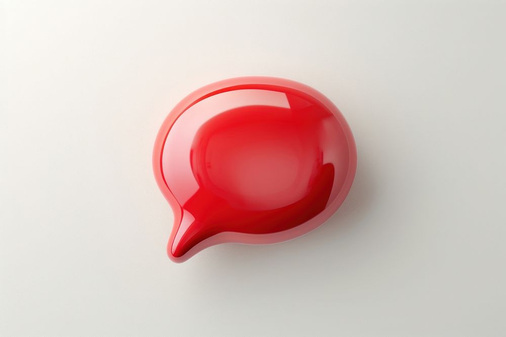 Speech bubble balloon ketchup circle.