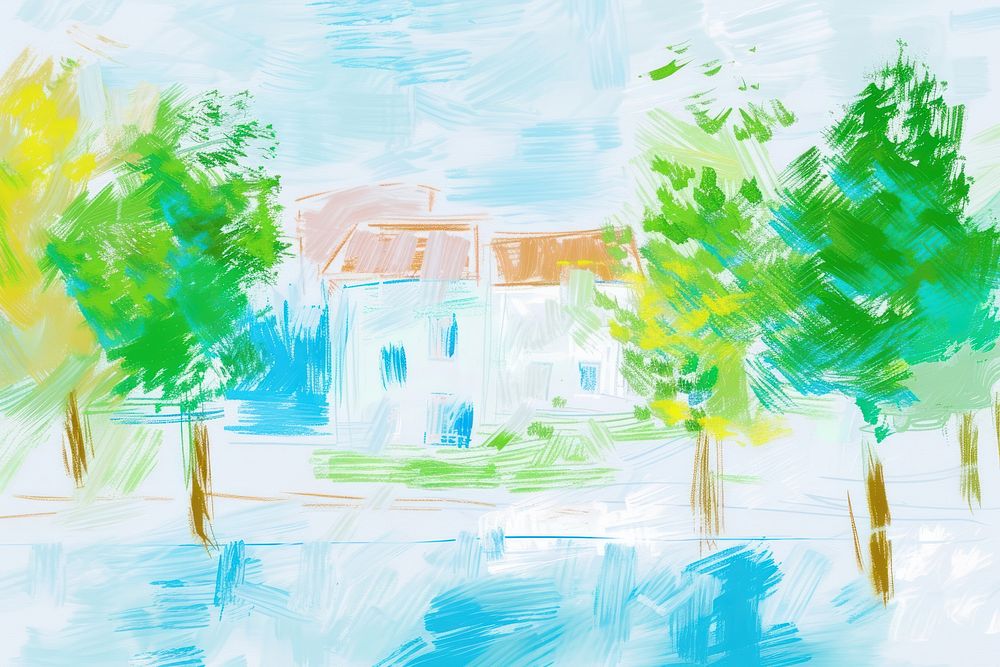 Elementary school backgrounds painting outdoors.