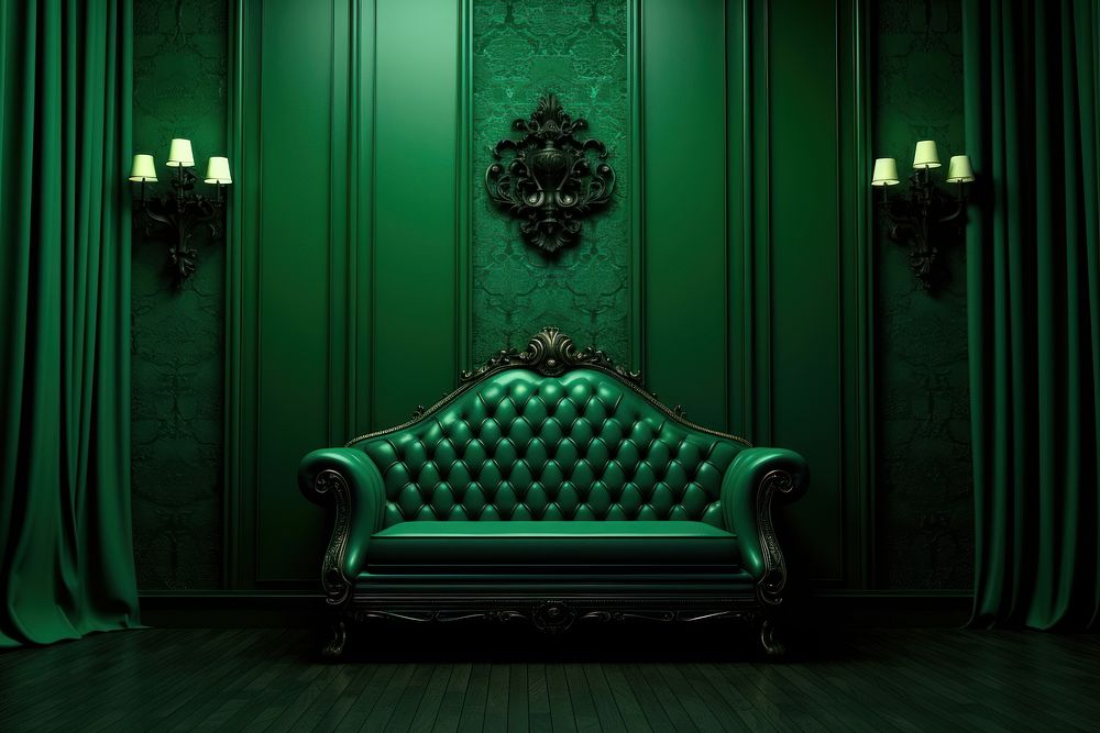 Emerald green classic room furniture wallpaper emerald.