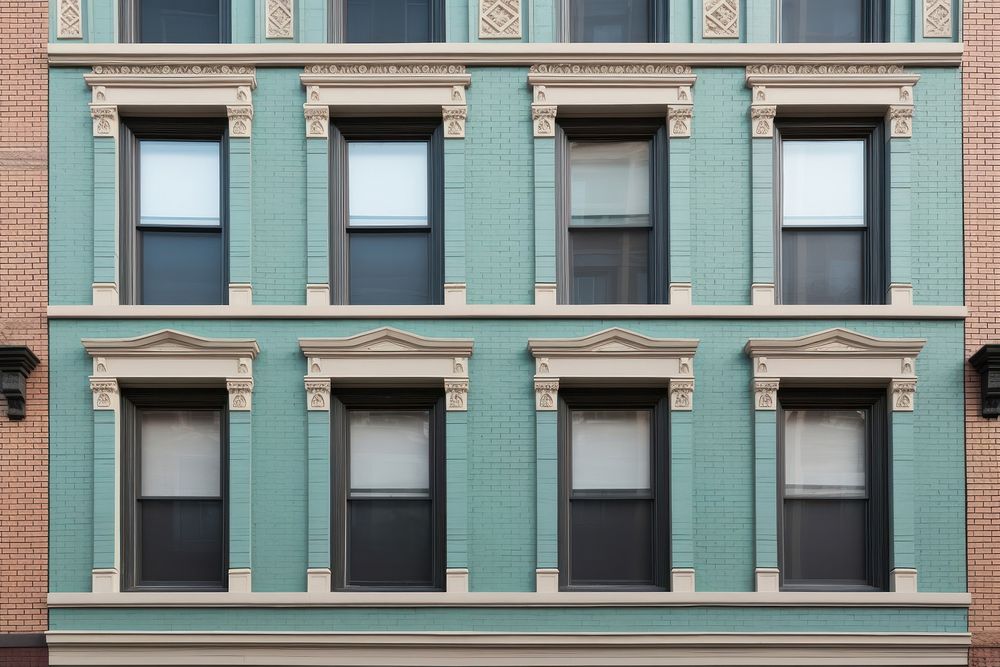 American classic building wall architecture facade window.
