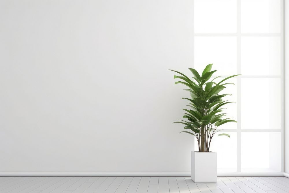 Modern office house wall plant architecture indoors.