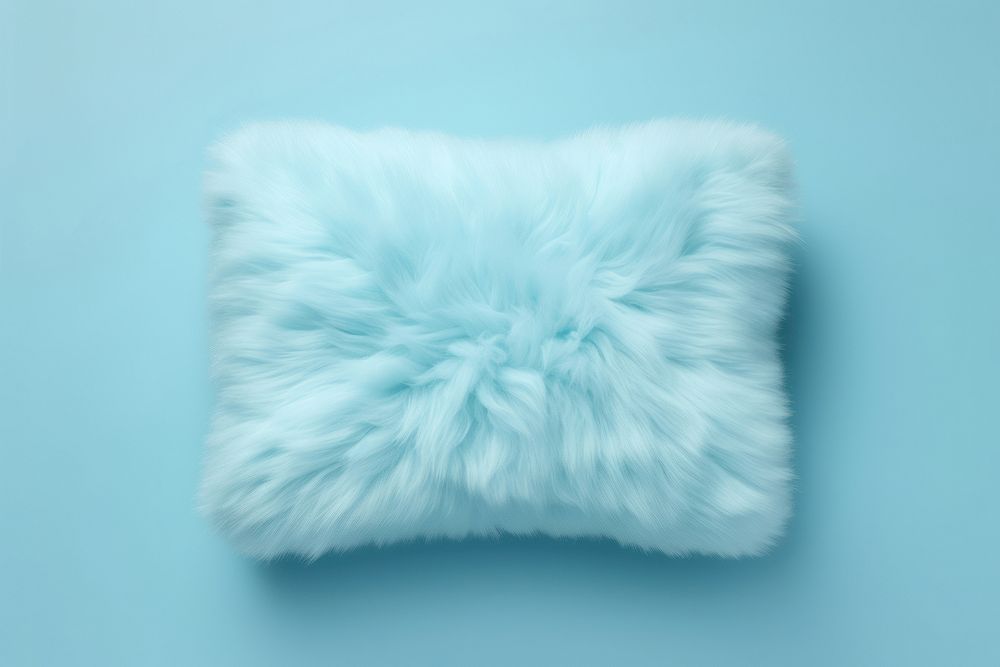Fluffly cushion pillow blue relaxation turquoise.