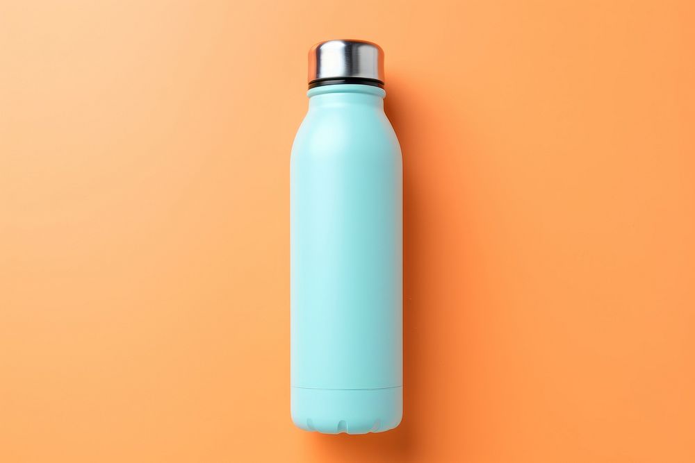 Light blue reusable water bottle refreshment drinkware container.
