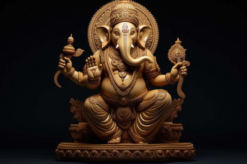 Ganesha bronze representation spirituality.