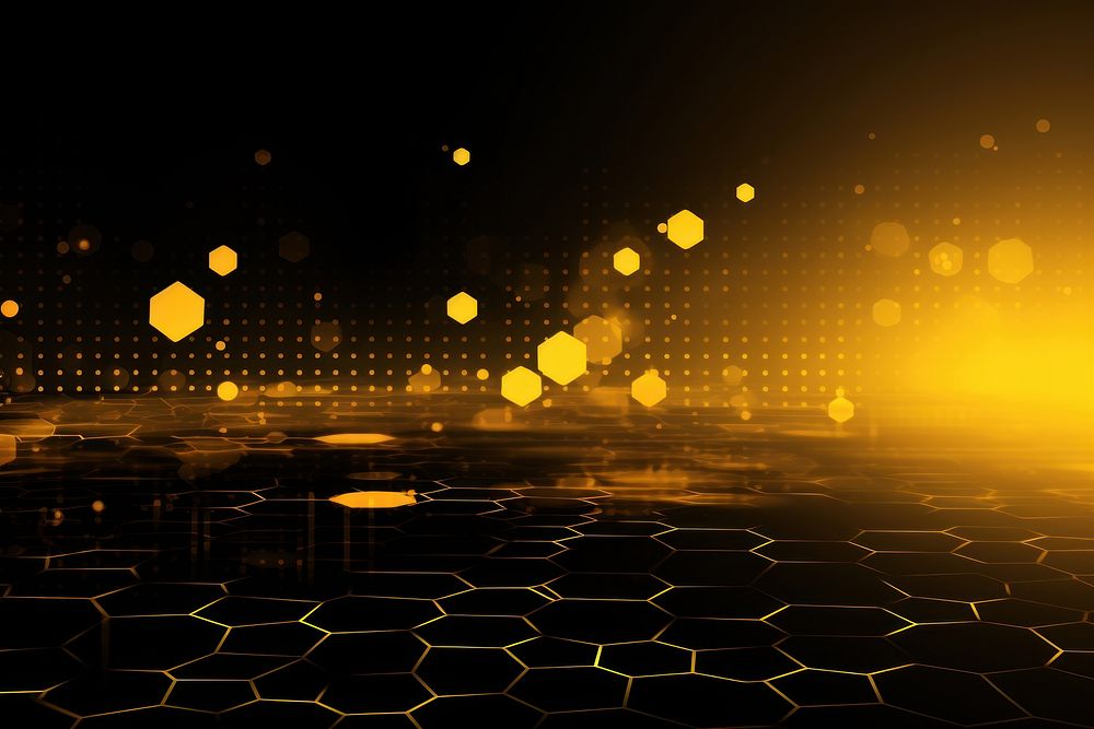 Yellow technology background backgrounds honeycomb abstract.