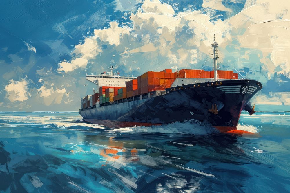 Maritime transport logistics watercraft vehicle ship.