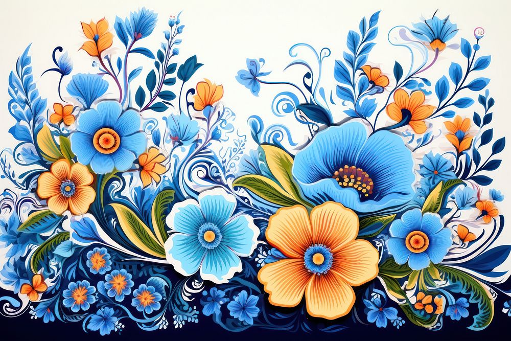Memphis design of flowers backgrounds painting pattern.