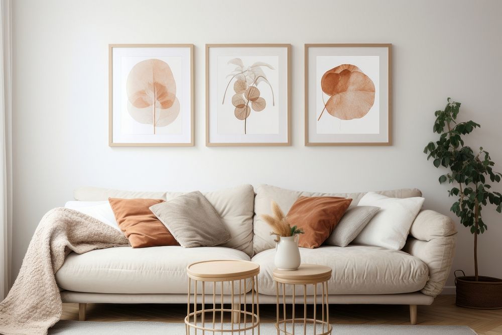 A cozy living room art furniture painting.