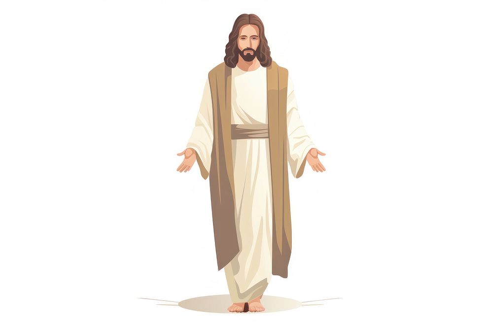 Jesus adult robe white background. | Premium Photo Illustration - rawpixel
