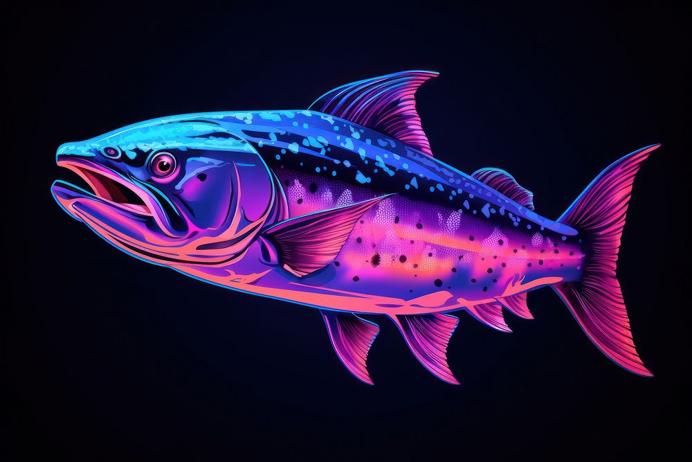 Salmon animal fish underwater.