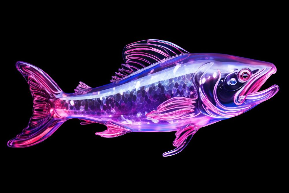 Salmon animal purple fish.