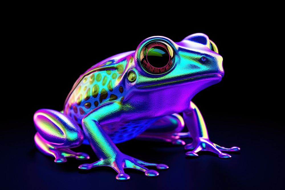 Simple frog amphibian wildlife reptile.