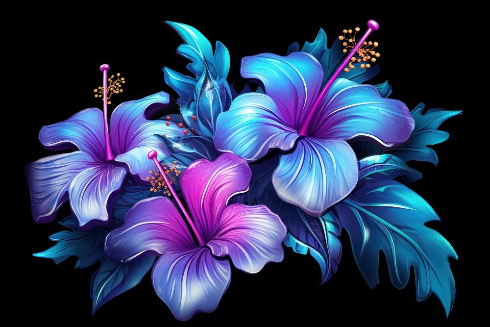 Tropical flowers violet plant inflorescence.