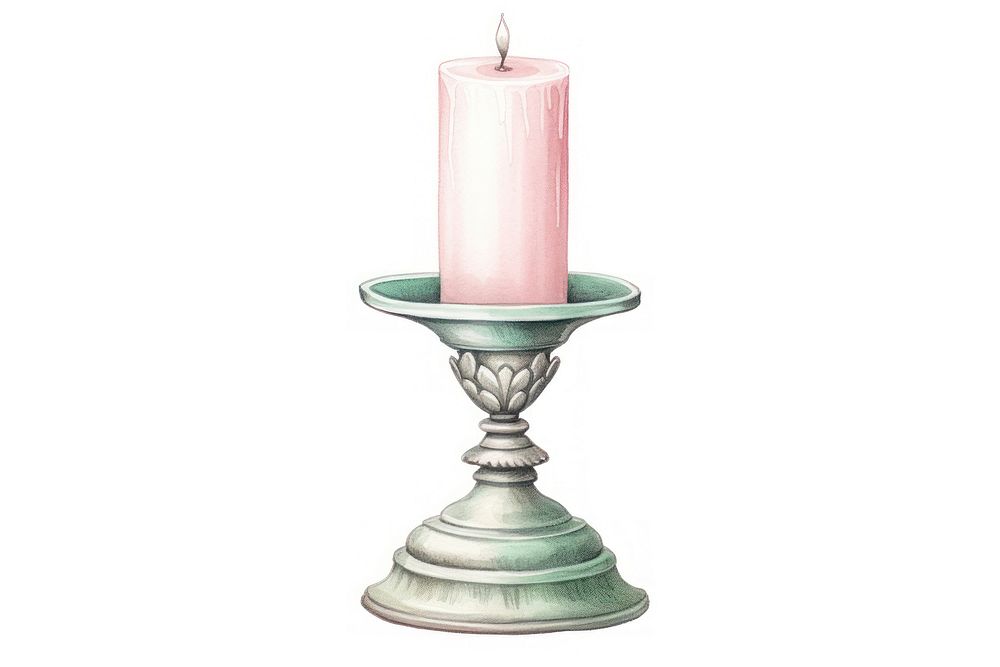 Antique Candle Holder candle white background candle holder.