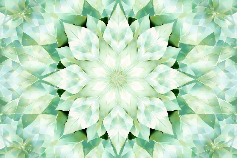 Pastel green kaleidoscope background backgrounds pattern nature.