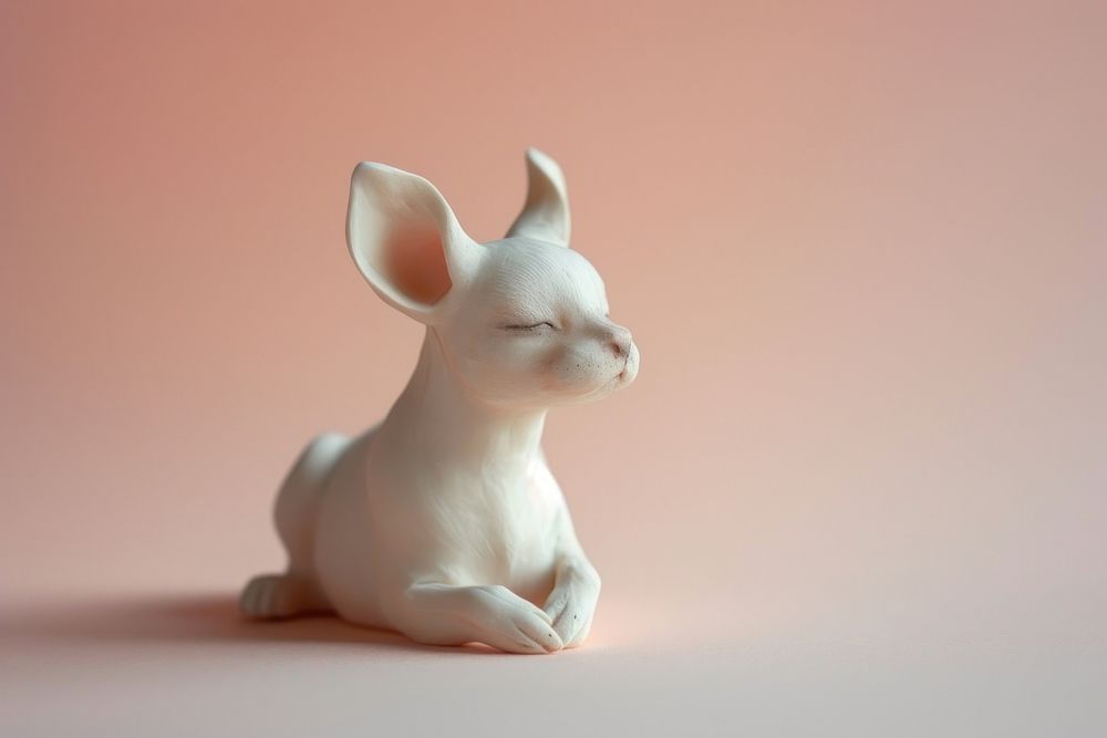 Pastel polymer clay style of a pet figurine animal mammal.