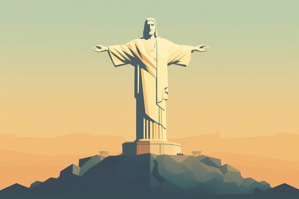 Brazil Christ the Redeemer sculpture statue.