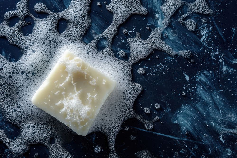 White Soap Sud Texture freshness splashing impact.