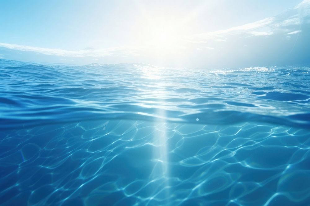 Sunlight ocean backgrounds underwater.