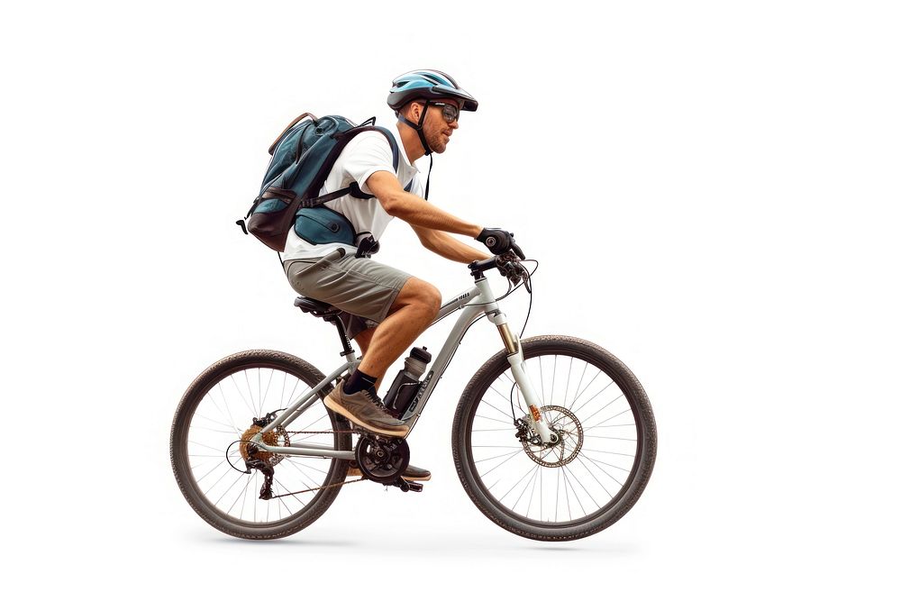 Man bike riding bicycle vehicle cycling.