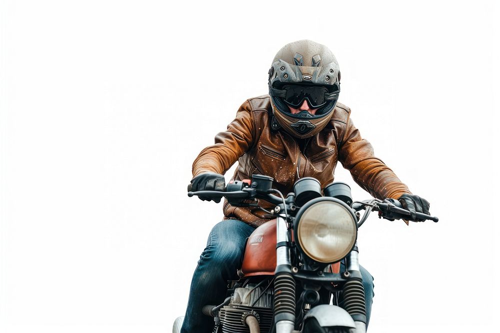 Man biker motorcycle vehicle helmet.