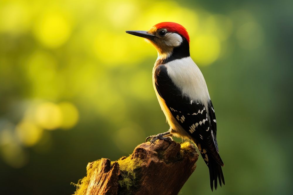 Woodpecker animal branch beak.