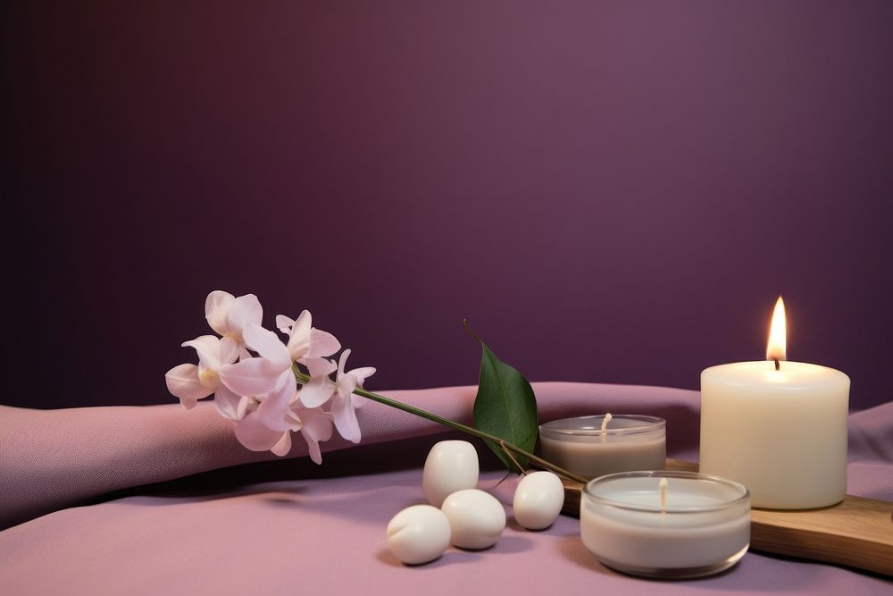 Aromatherapy candle flower spa.