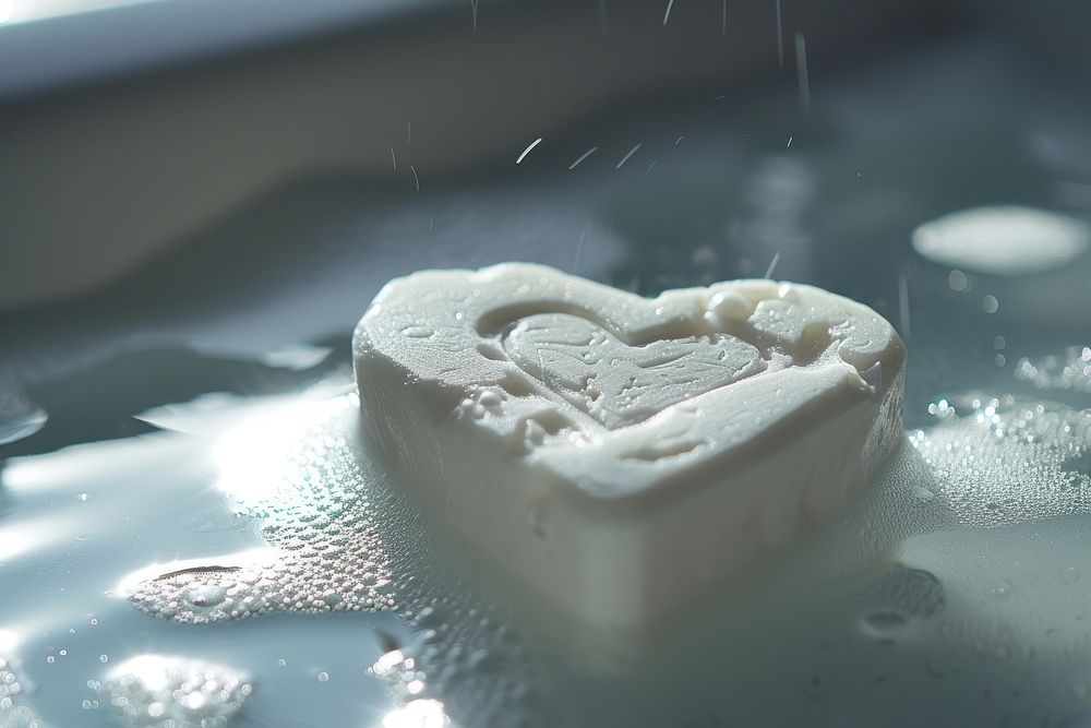 Draw a Heart on Soap Sud freshness dessert jacuzzi.