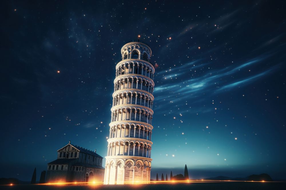 Tower of Pisa architecture building landmark.
