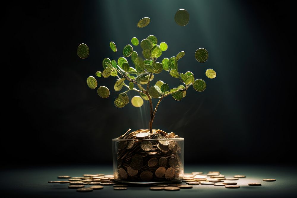 Build coin money growth plant investment darkness.