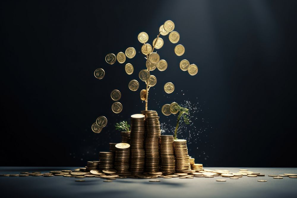 Build money growth coin achievement investment.