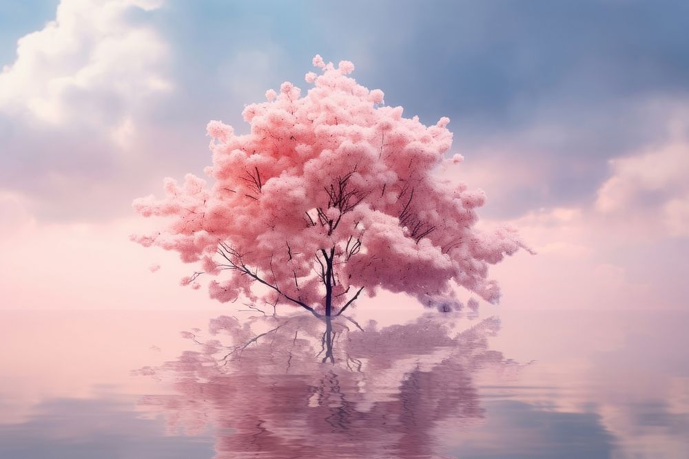 Photography of cherry blossom tree landscape outdoors scenery.