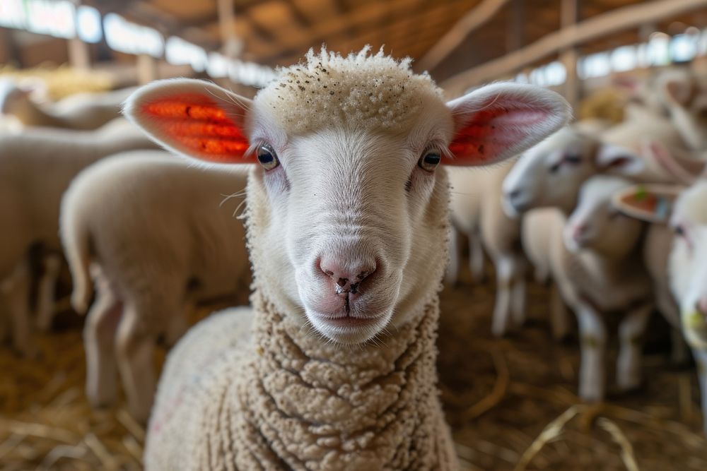 Lovely lamb sheep livestock portrait.