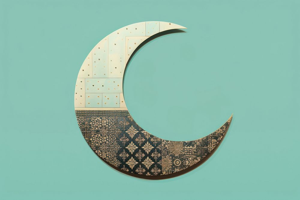 Middle eastern geometric moon crescent art accessories.